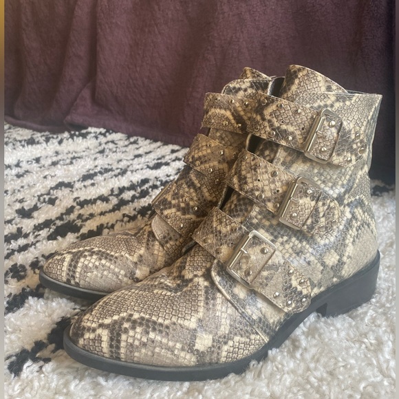 Steven New York Snake Skin Ankle Boots - Picture 4 of 8